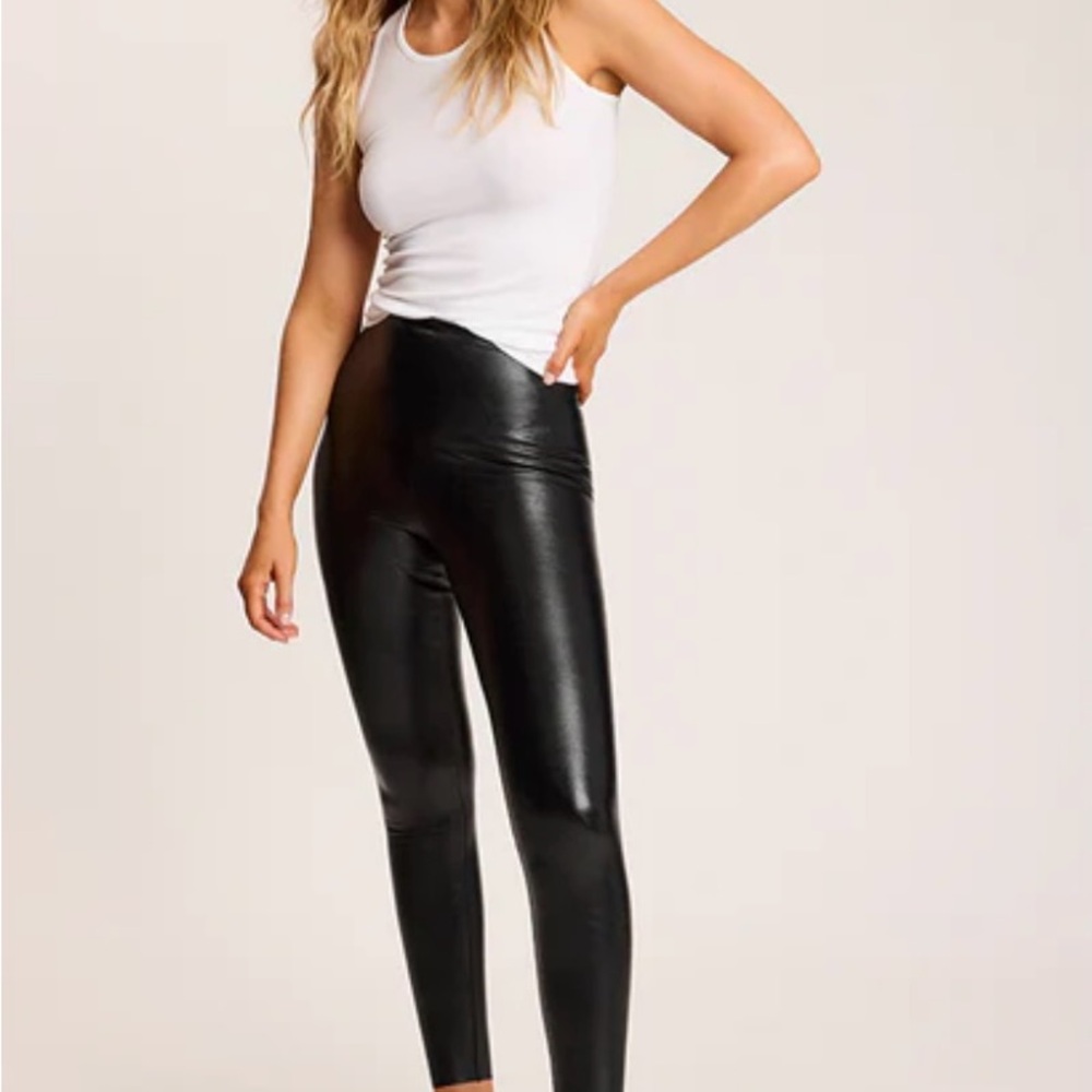 Black Faux Leather Leggings